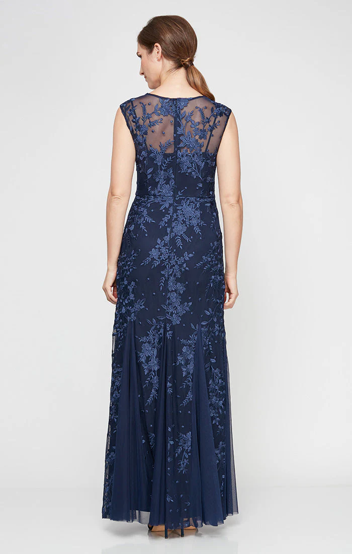 Alex Evenings 81171251 Long Formal Floral Mother of the Bride Dress - Primitiveus