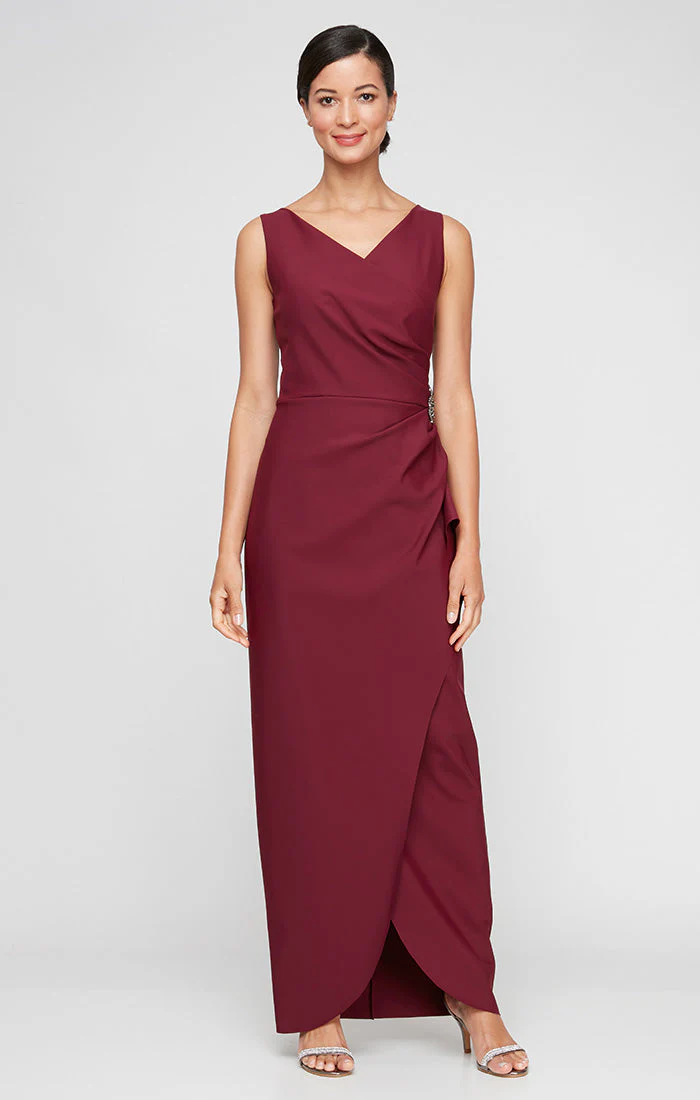 Alex Evenings 234200 Petite Long Formal Evening Beaded Dress - Primitiveus