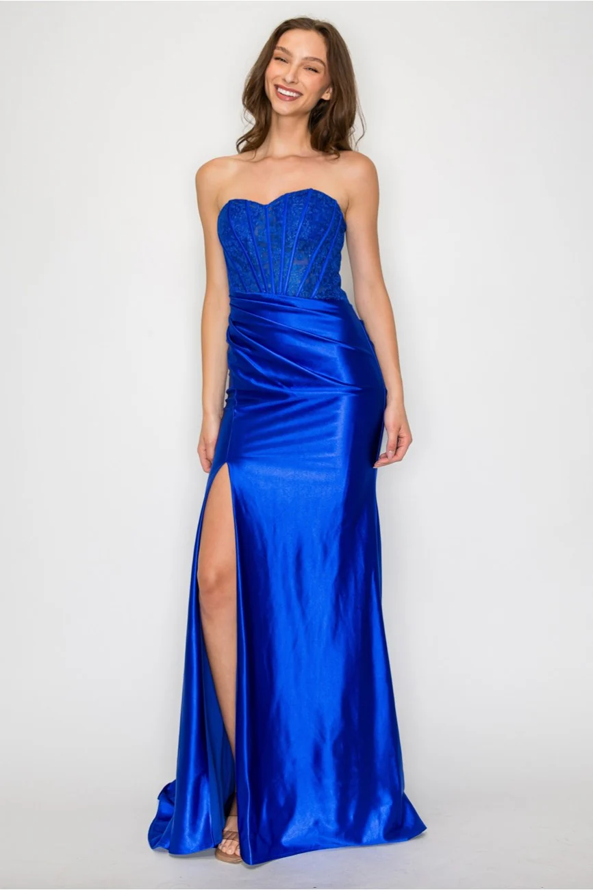 High Couture HC1023 Prom Long Formal Evening Lace Dress - Primitiveus