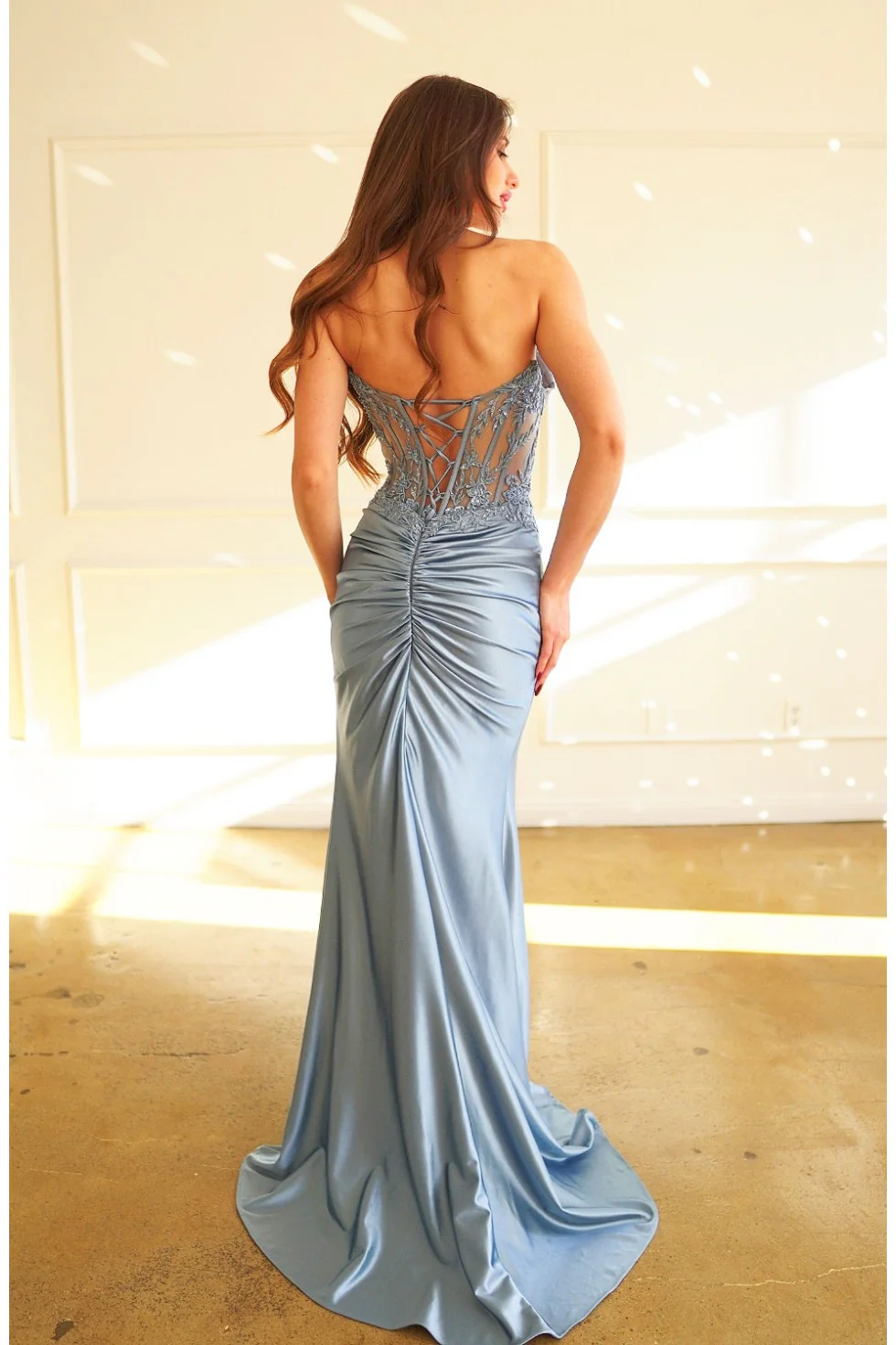High Couture HC1022 Long Formal Prom Pleated Dress - Primitiveus