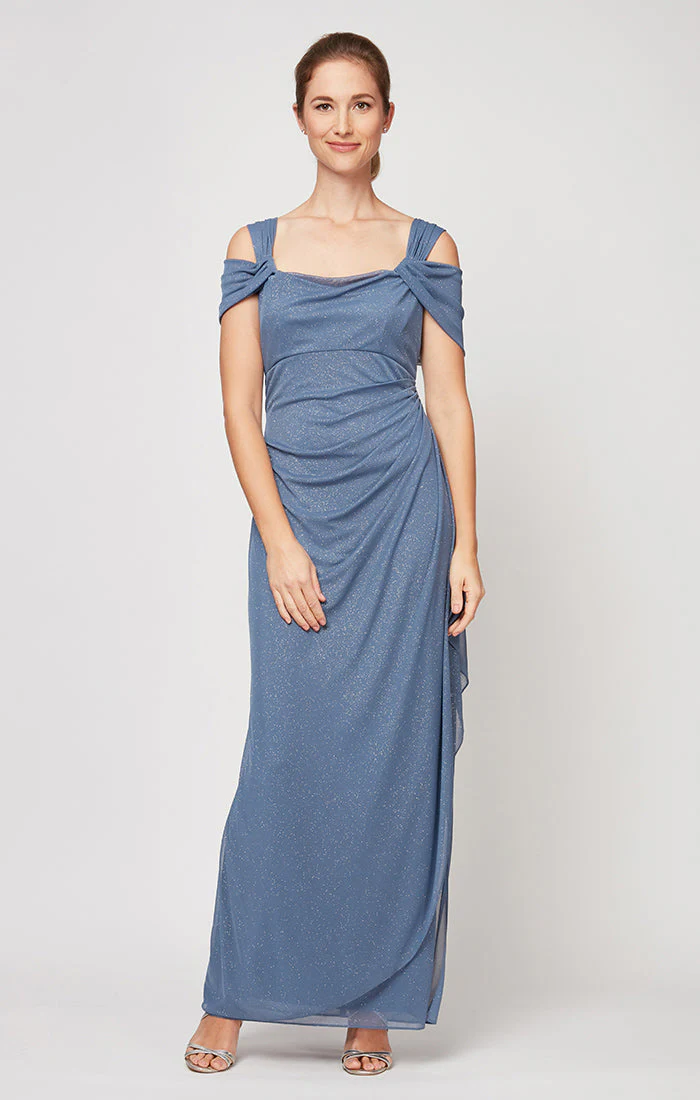Alex Evenings 233026 Petite Long Glitter Formal Evening Dress - Primitiveus