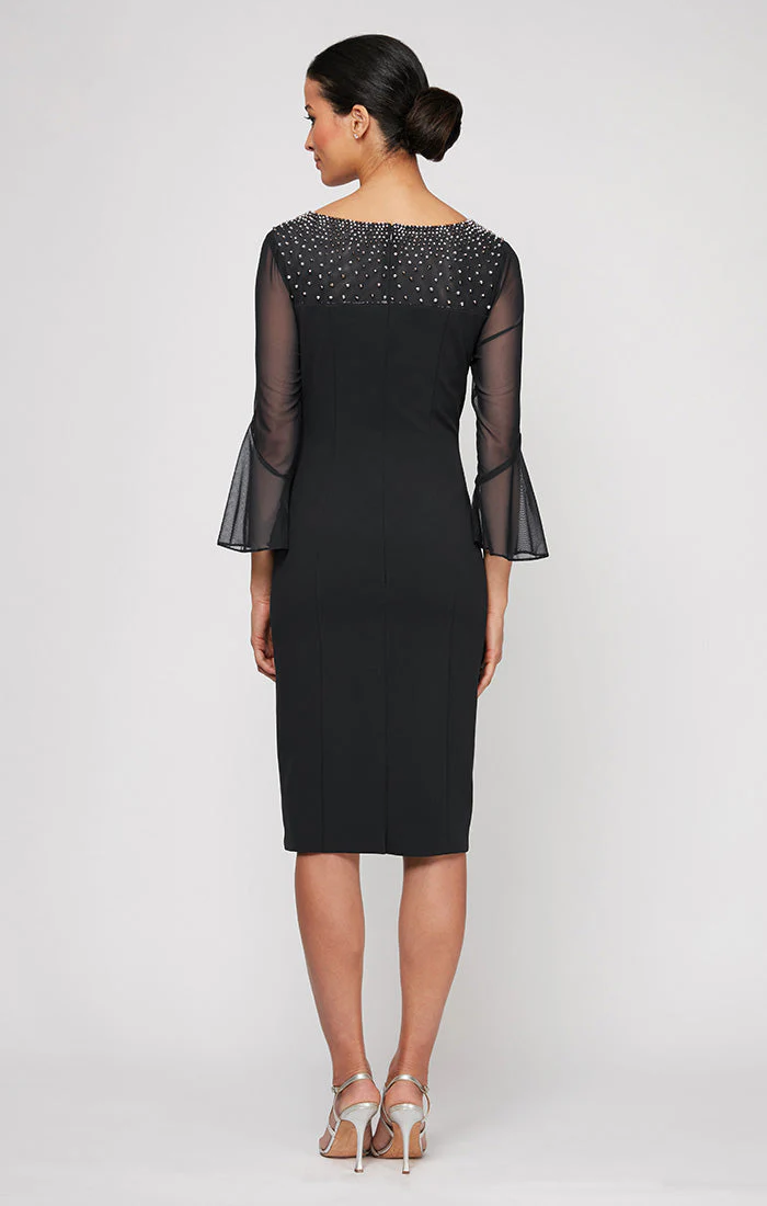 Alex Evenings 8160208 Short Cocktail Mother of the Bride Knee Length Dress - Primitiveus