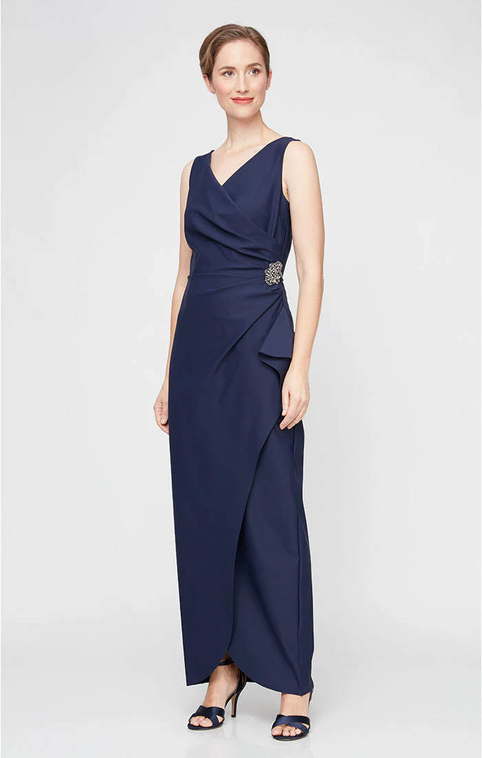 Alex Evenings 234200 Petite Long Formal Evening Beaded Dress - Primitiveus