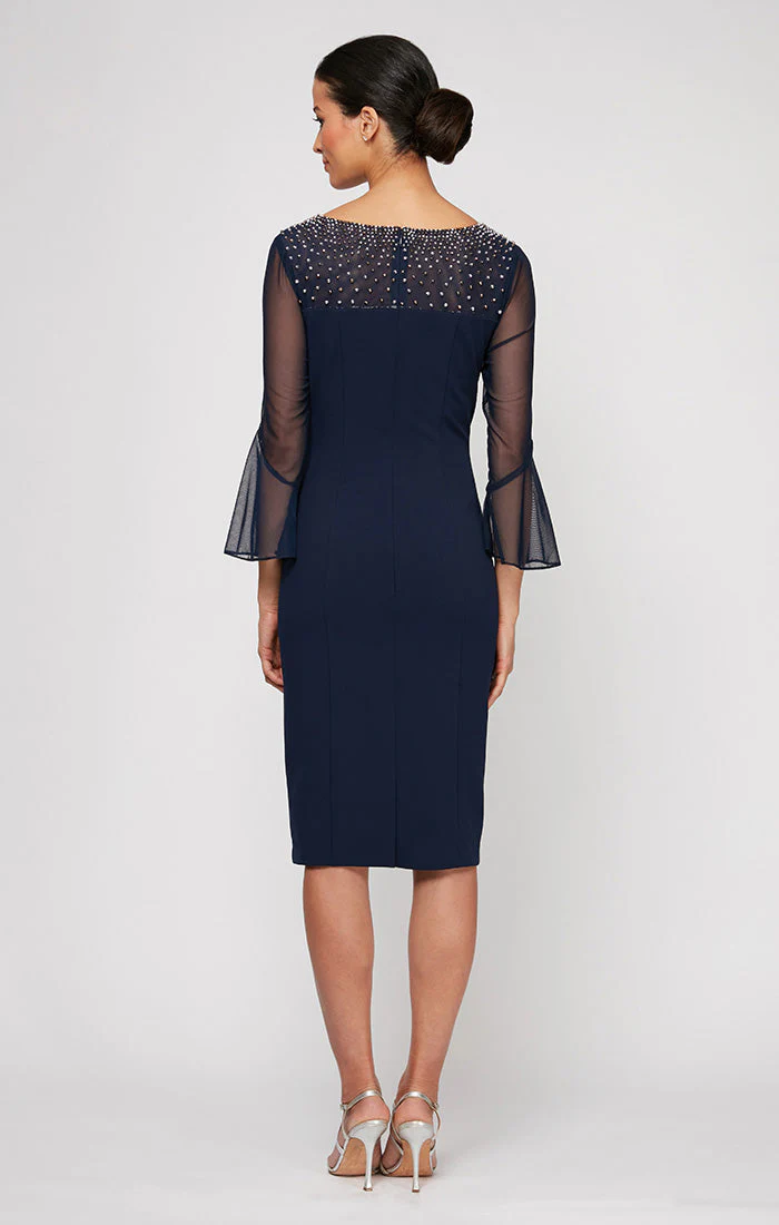 Alex Evenings 8160208 Short Cocktail Mother of the Bride Knee Length Dress - Primitiveus