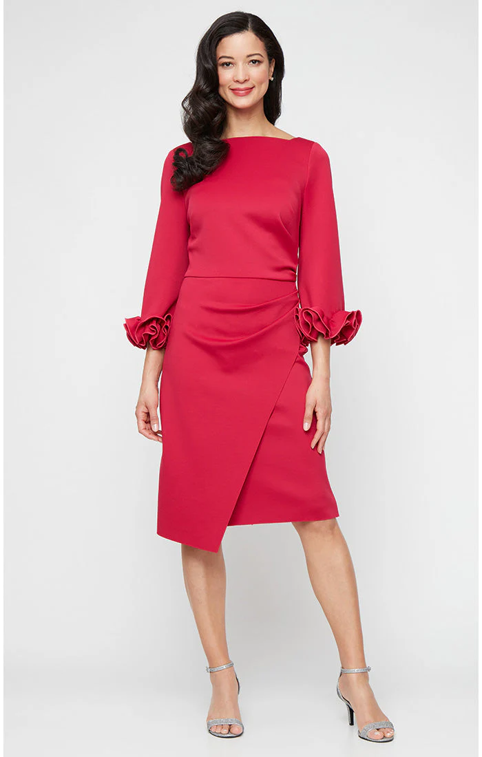 Alex Evenings 8160516 Short Mother of the Bride Ruffle Dress - Primitiveus