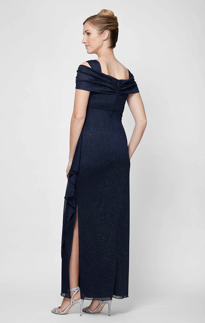 Alex Evenings 233026 Petite Long Glitter Formal Evening Dress - Primitiveus