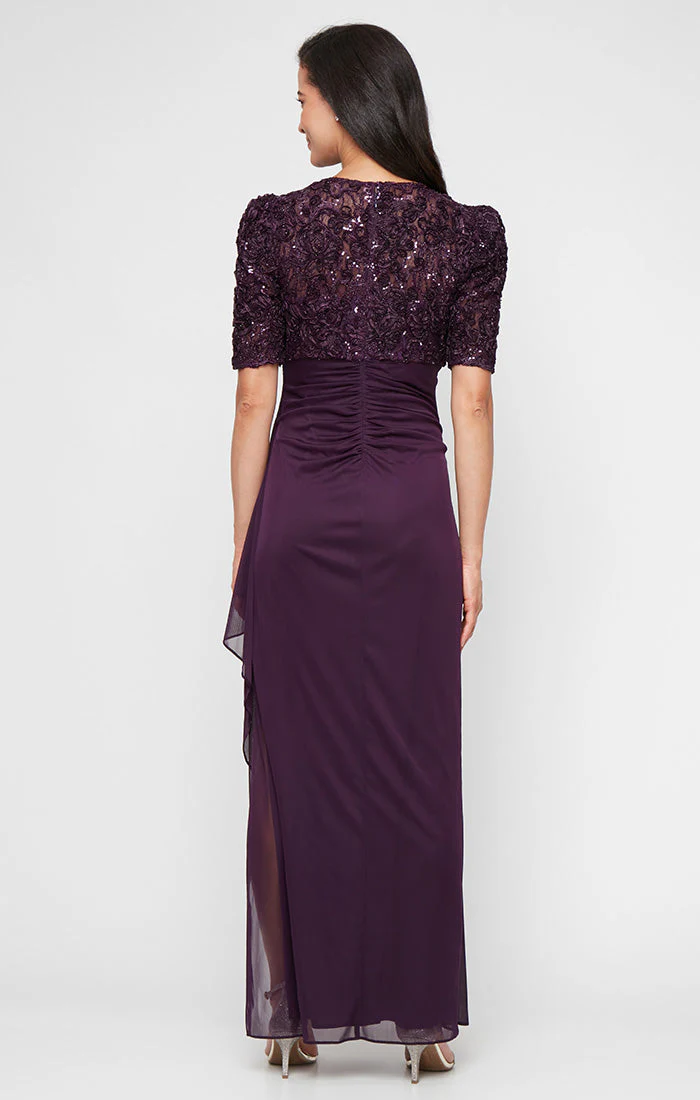 Alex Evenings 81122633 Ruffle Long Formal Mother of the Bride Dress - Primitiveus