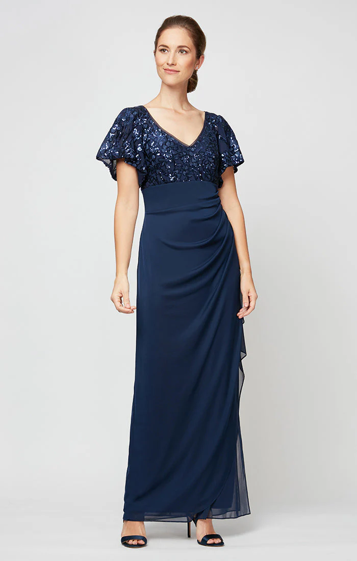 Alex Evenings 8196771 Long Mother of the Bride Sequin Dress - Primitiveus