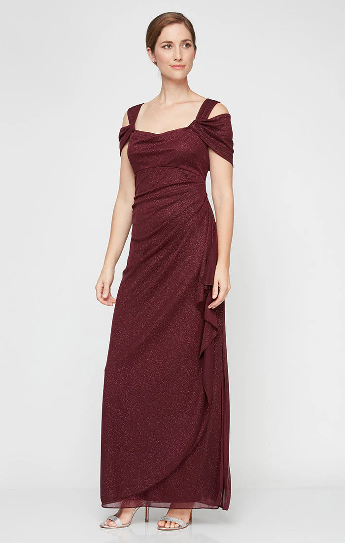 Alex Evenings 233026 Petite Long Glitter Formal Evening Dress - Primitiveus