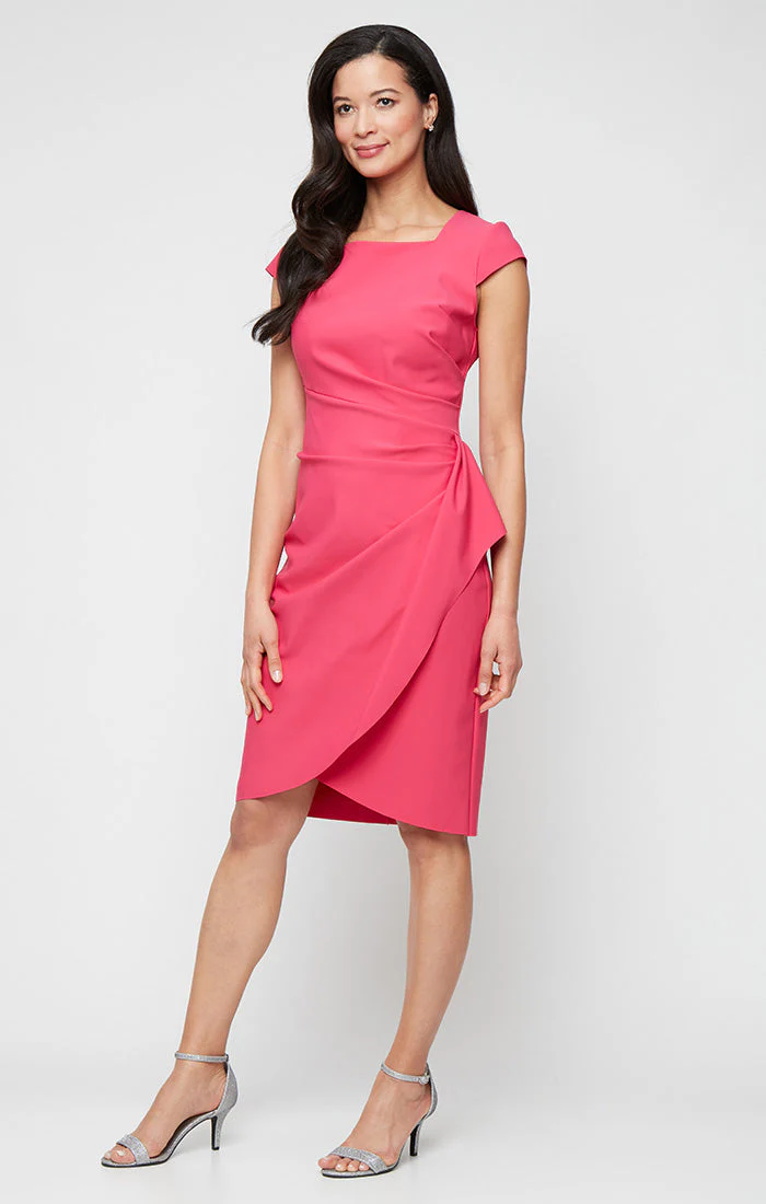 Alex Evenings 8134455 Pleated Short Mother of the Bride Cocktail Dress - Primitiveus