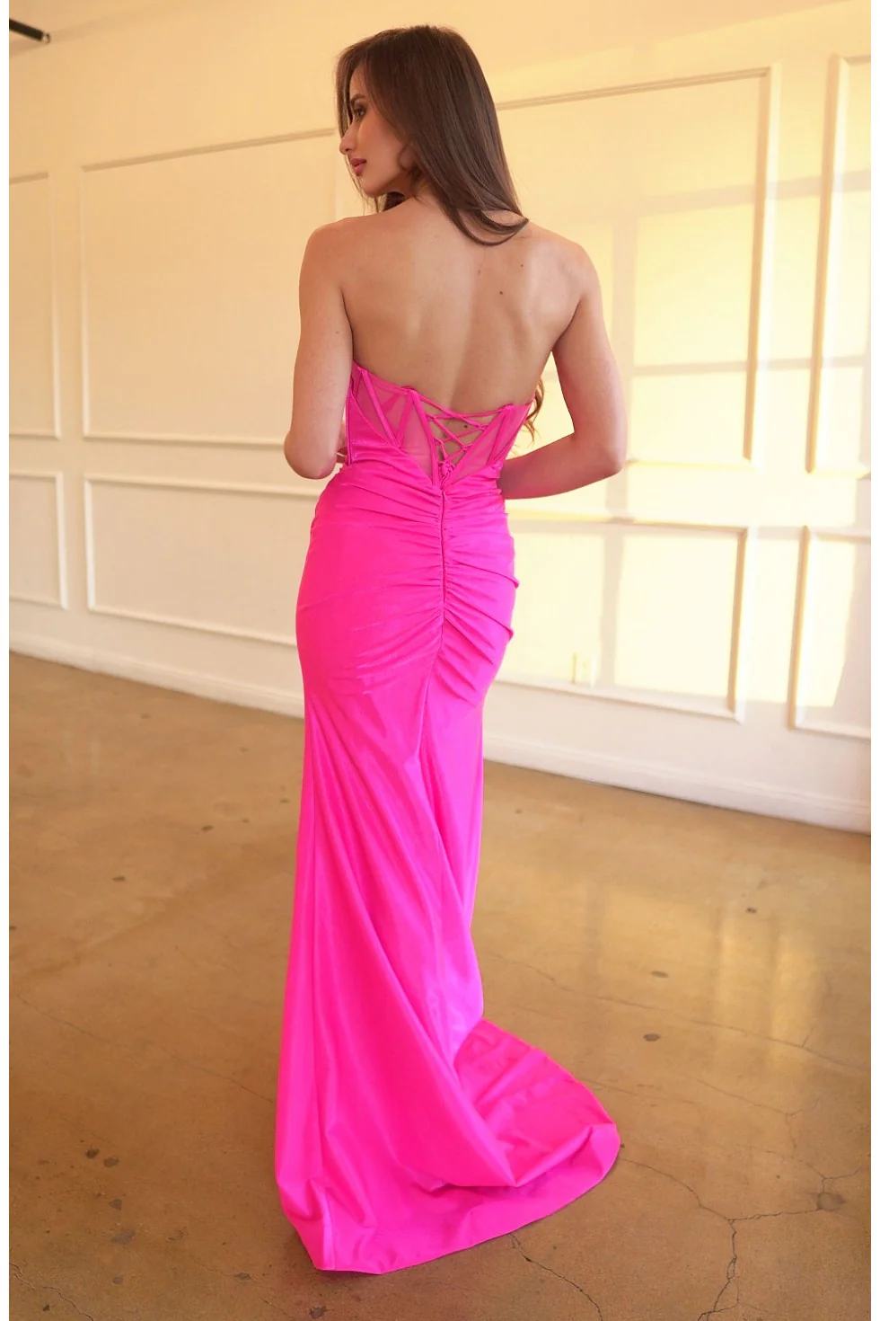 High Couture HC1028 Fitted Formal Long Slit Prom Dress - Primitiveus